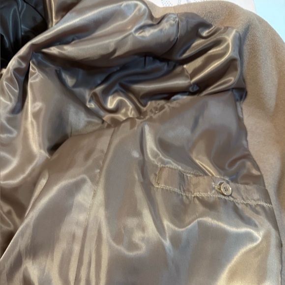 Forecaster of Boston Tan Wool Pea Coat with Scarf Size 8 - Picture 15 of 15